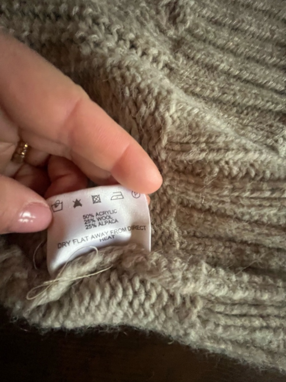 Barbour large cowl neck chunky knit sweater - size 8 - Picture 6 of 8